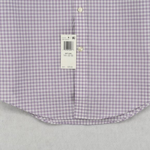 Tommy Hilfiger Dress Shirt Mens Athletic Fit Stretch Button Up Purple 14.5 32/33 - Picture 4 of 8